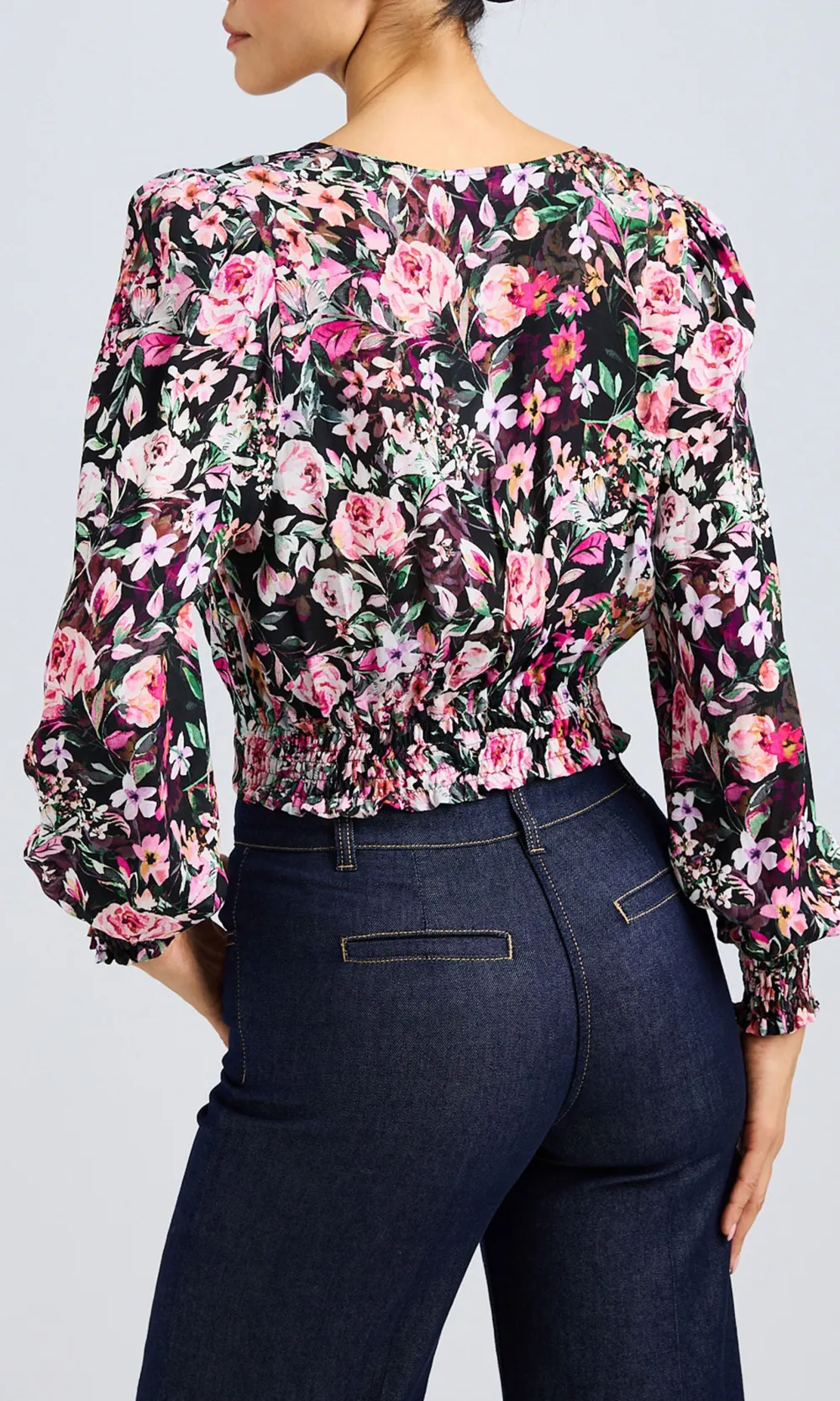 Floral Wrap Blouse